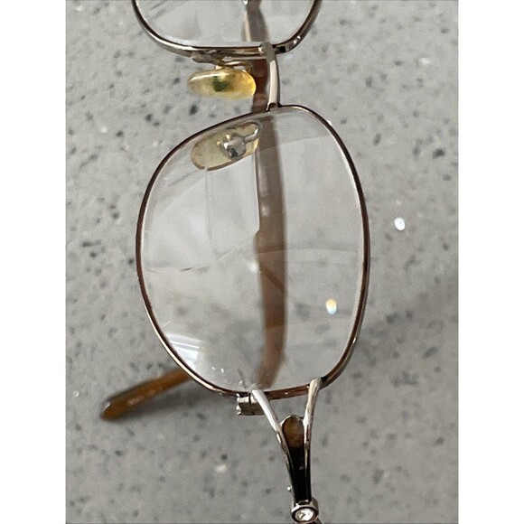 Joan Collins 9731 Gold Brown Eyeglasses FRAMES ONLY 52-16-135 oval full rim - Picture 15 of 16